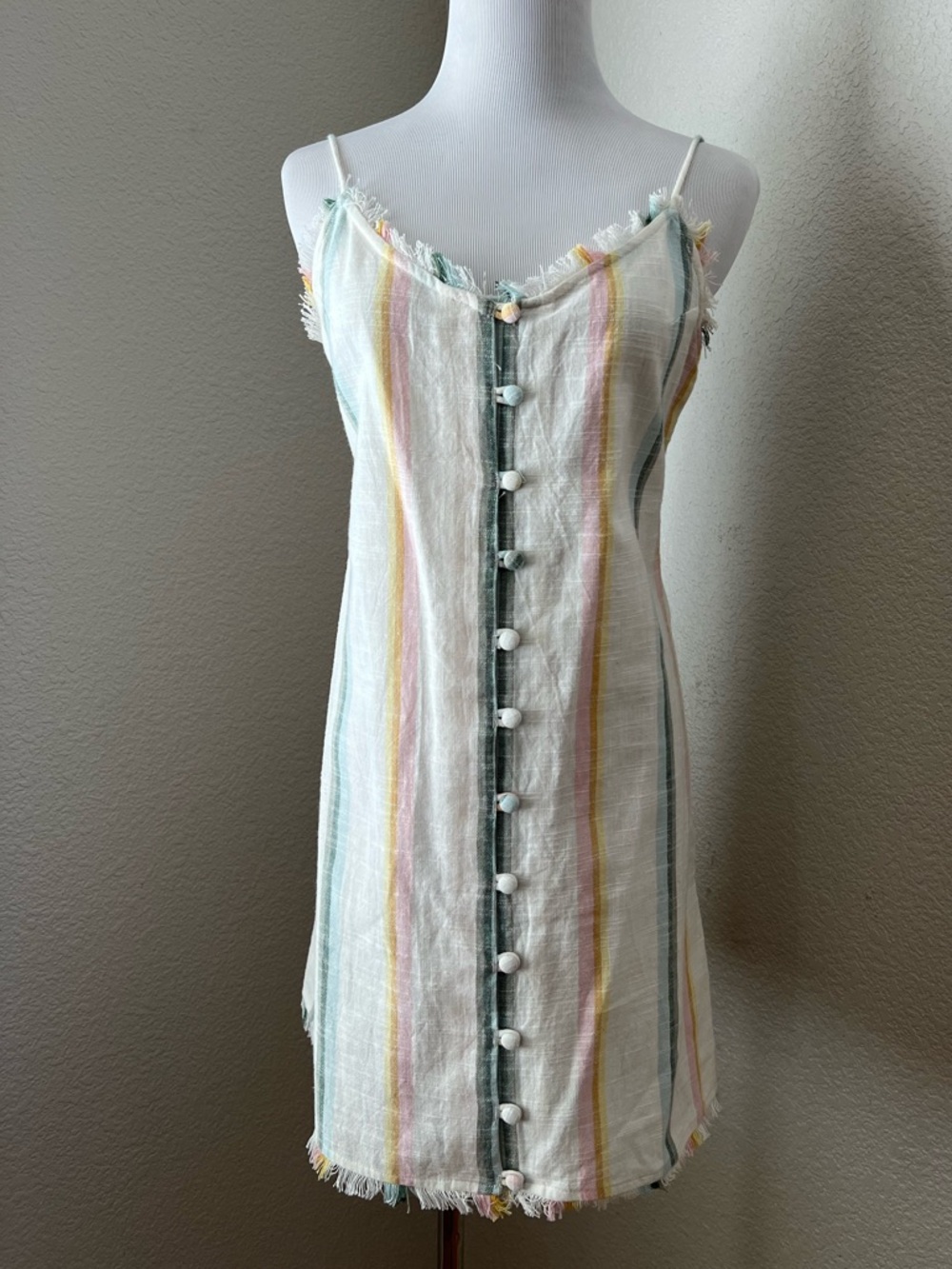 Billabong x The Salty Blonde Striped Cotton Dress, M